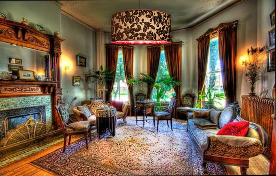 bespoke handmade luxury ceiling drum lampshade