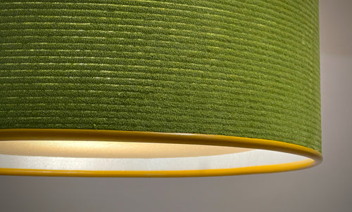bespoke designer corduroy drum lampshade