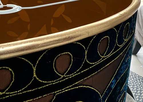custom made real 24k gold leaf lampshade edge