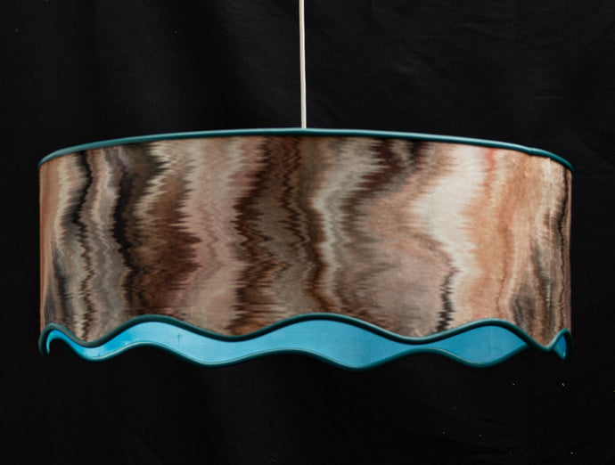 custom design vertical 12 wave ceiling lampshade 