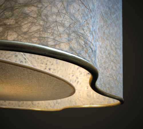 gold designer handmade lampshade edge detail