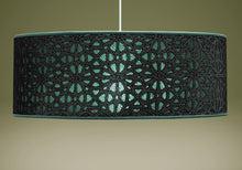 Load image into Gallery viewer, bespoke teal luxury ceiling lampshades
