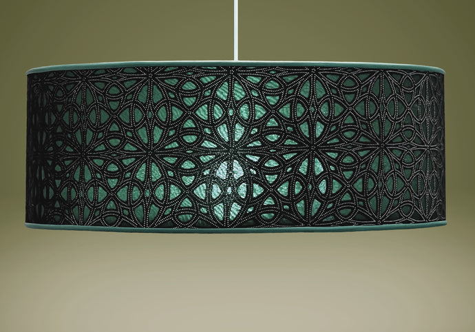 bespoke teal luxury ceiling lampshades