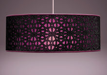 Load image into Gallery viewer, large bespoke purple ceiling lamp shade

