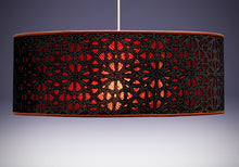 Load image into Gallery viewer, bespoke red handmade ceiling lampshades
