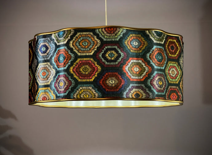 handmade velvet ceiling lamp shade