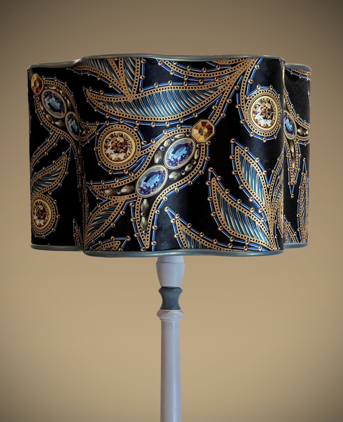 elegant velvet bespoke table lamp shade 