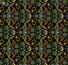 Load image into Gallery viewer, multi colour flower design fabric for lamp shades
