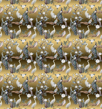 Load image into Gallery viewer, birds and plants chinoiserie velvet fabric for lamp shades
