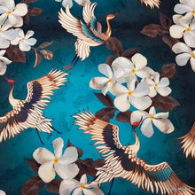 Load image into Gallery viewer, japanese style cranes fabric for lamp shades
